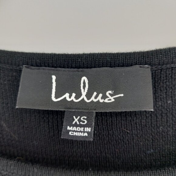 Lulu's Black Long Sleeve Bodycon Knit Dress Size XS - Picture 6 of 9